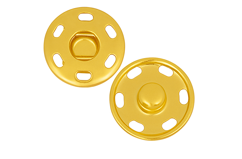 Sew on snap buttons gold