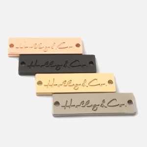 Metal Logo Tags | Custom Branding for Clothing & Bags