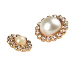 Boutons métalliques de luxe style bijou avec éléments Swarovski