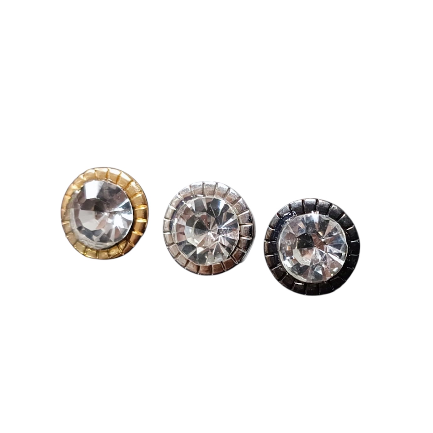 Luksusowe guziki metalowe w stylu biżuteryjnym z elementami Swarovski – 12