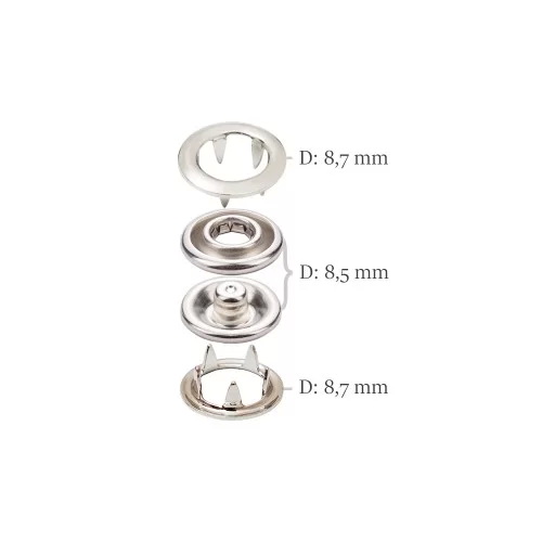 Jersey-Druckknöpfe mit Zackenring (Prong) – Arten, Größen und Farben – 6