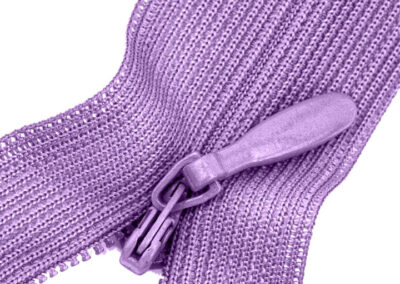 Invisible zippers purple