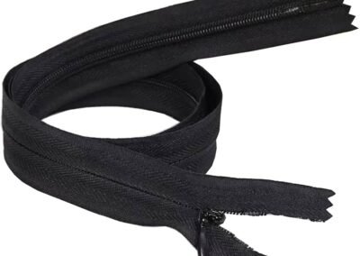 Invisible zippers black