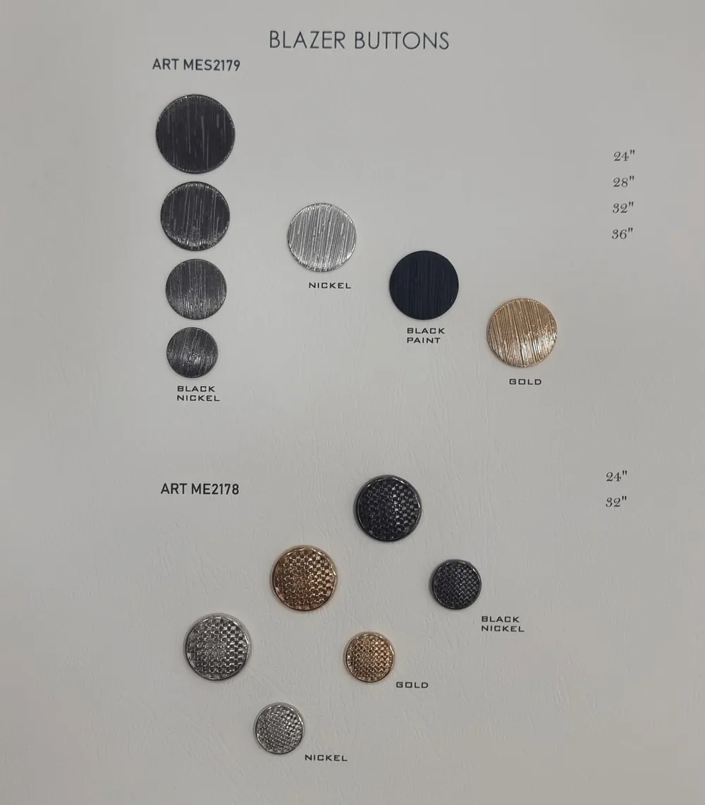 Ekskluzywna kolekcja guzików metalowych – luksusowe guziki 15–40 mm – 1