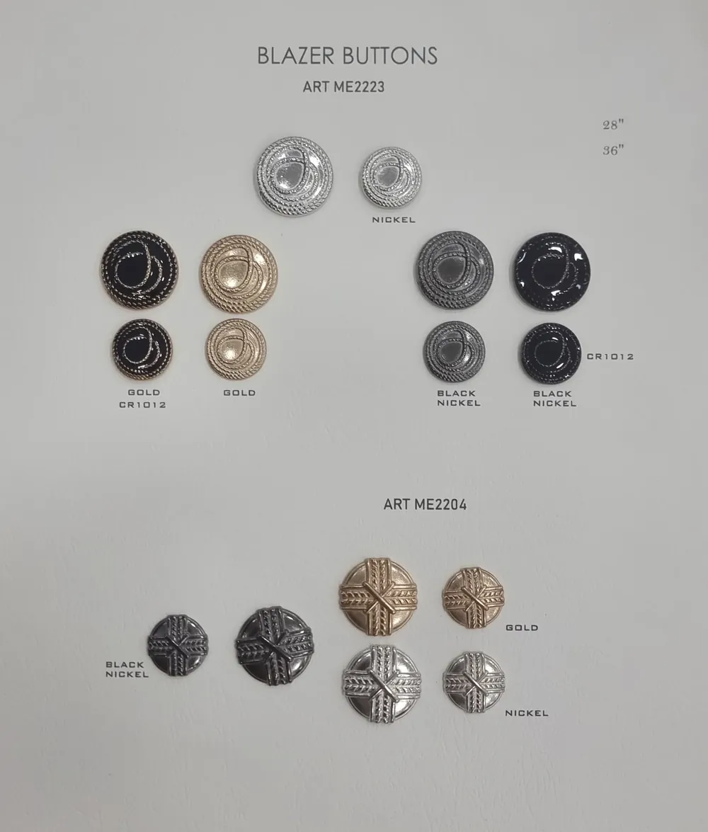 Ekskluzywna kolekcja guzików metalowych – luksusowe guziki 15–40 mm – 36