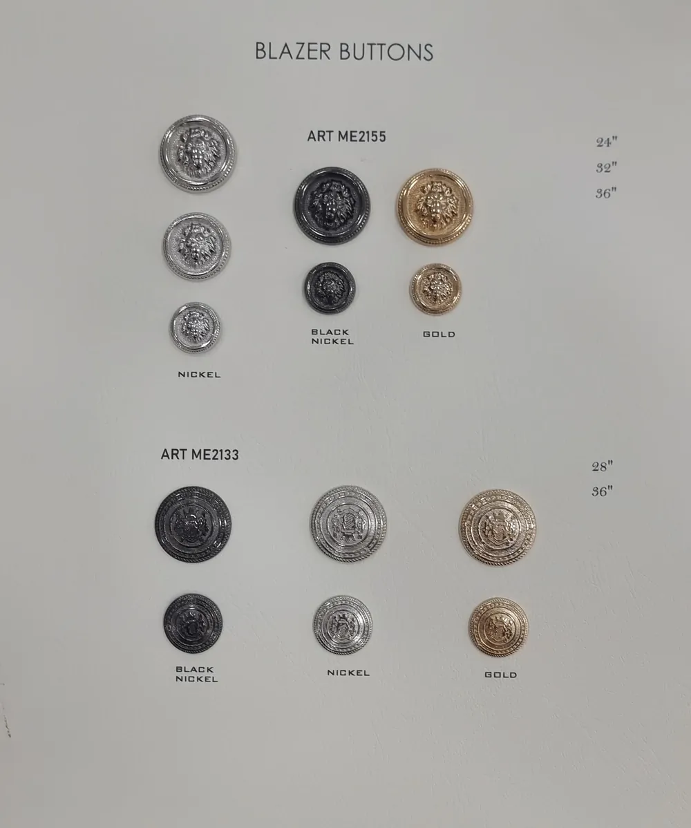 Ekskluzywna kolekcja guzików metalowych – luksusowe guziki 15–40 mm – 40